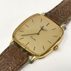 ロンジン　ゴールド　ブラウン　LONGINES クォーツ　電池ないため動作未確認　腕時計　管理番号KKVUKO2152
