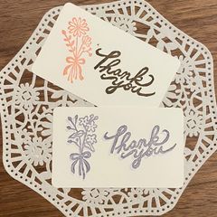 消しゴムはんこ【Thank you ①】　ありがとうメッセージ