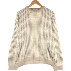 古着 マークスアンドスペンサー Marks&Spencer 総柄 アクリルニットセーター 英国製 メンズL相当/eaa479802