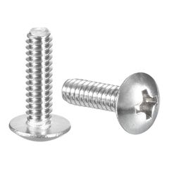 uxcell #6-32 x 1/2インチ トラスヘッド フィリップ ス 皿ネジ 全ねじ フィリップ スドライブ 304ステンレススチール18-8 数量100