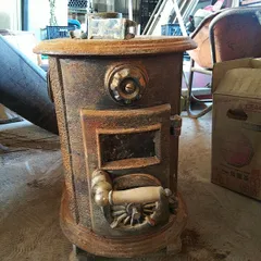 薪ストーブ 暖炉 鉄鋳物製 昭和レトロ アンティーク ヴィンテージ