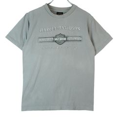 00sUSA製ハーレーダビッドソンHarley Davidson半袖Tシャツ両面プリント灰色グレー動物アニマル鷲イーグルBIKEバイクバイカーモーターサイクルvintageヴィンテージ40206