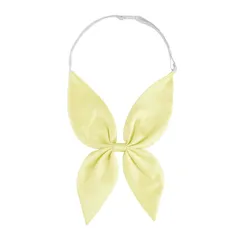 Allegra K スクールリボン リボンタイ 制服リボン ボウタイ セーラー服の装飾 蝶ネクタイ 蝶結び 調節可能 無地 イエロー 15 x 29 cm