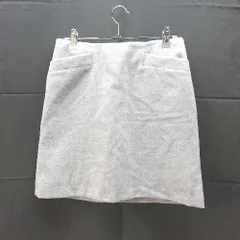 ◇ ROPE' PICNIC ロぺピクニック 右側ファスナーあり 冬向き ミニ 台形 スカート サイズ38 グレー レディース E  【1303090021658】