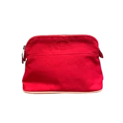 HERMES　エルメス　ボリード　ポーチ　レッド HERMES エルメス ボリードポーチMM レッド SV キャンバス【431