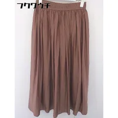 ◇ NATURAL BEAUTY BASIC ウエストゴム ロング ギャザー スカート サイズS ブラウン レディース  【1109030016780】