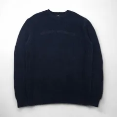 A|X ARMANI EXCHANGE ワッフル セーター コットン ニット M ネイビー 畦編み