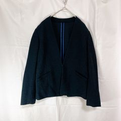 美品 Style Note スタイルノート 千趣会 レディース ジャケット サイズ9AR M ネイビー ノーカラー キレイめ フォーマル お仕事着 おしゃれ