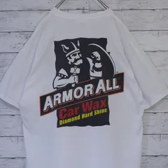 00s TULTEX タルテックス XL ホワイト ARMOR ALL CAR WAX アーマオール カーワックス アメリカ 企業系 両面プリント バックプリント 企業系 クルーネック 半袖 Tシャツ S/S TEE 白 メキシコ製 20202838