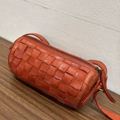 ◎Dakota ダコタ バック ショルダーバック レザー レッド 赤 編み込み