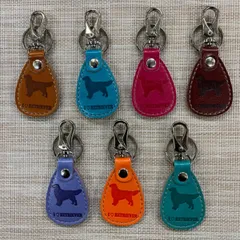 ゴールデンレトリーバー　ゴールデン　レトリバー　PUレザー キーホルダー 全7色◆I♡犬種シリーズ◆ 1個価格