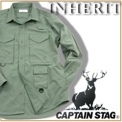 【新品】 CAPTAIN STAG × INHERIT ／ キャプテンスタッグ × インヘリット　フィッシングシャツ 全方向 ストレッチ シャツ 鹿番長 アウトドア キャンプ トレッキング ｜ オールシーズン