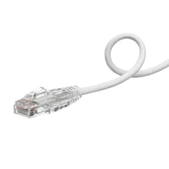 【新着商品】RJ45コネクタ ツメ折れ防止への字ラッチ ホワイト やわらかスリム素材 配線しやすい CAT6A(0.5m) KB-SL6AYS-005W LANケーブル サンワサプライ