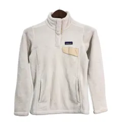 patagonia パタゴニア リツール スナップT フリースジャケット アウトドア ホワイト (レディース XS) 中古 古着 R8887