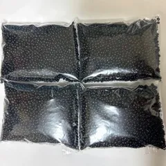 限定数のみ【シードビーズ　ブラック　約400ｇ　3ｍｍ弱】まとめ売り　グラスビーズ　ハンドメイド　アクセサリーパーツ
