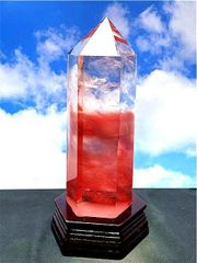 1325g 231mm 超綺麗赤水晶六角柱B86E2/64E28A