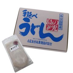 小豆島 手延べ 島の光手延べうどん ＋ 神宝塩  (うどん2kg X 神宝塩 180ｇ) お土産 特産品 名産 化粧箱入り メーカー正規取引