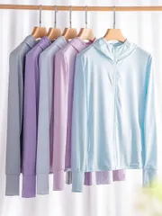 uvカット パーカー 遮光 UPF50+ 指穴付き 日焼け防止 羽織り 長袖 ひんやり 接触冷感 ラッシュガード レディース 紫外線対策 日よけ 軽量 夏 薄手 花粉対策 釣り キャンプ アウトドア 旅行 送料無料 1105