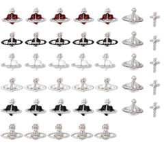 【人気商品】合金 惑星 ハート ネイルパーツ 40個セット 3D DFsucces メタルパーツ ヴィンテージシルバーゴールド ネイルデザイン用品 DIY クラフトアクセサリー