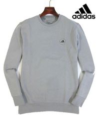 ※火199新品▼春秋 アディダスゴルフ adidas Golf 長袖カットソー 【 XL 】 中間厚 長袖Tシャツ アディダス 綿スムースストレッチ グレー系