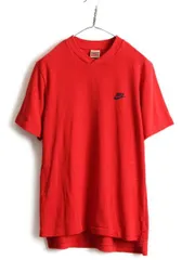 90s 初期 銀タグ ■ NIKE スウォッシュ プリント メッシュ 半袖 Tシ