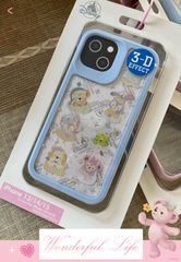 【即納在庫】上海ディズニー公式グッズ  でWonderful Life shop 海外限定 上海ディズニーランド  iPhone15/14/13ケース　おやすみダッフィー＆フレンズ　ダッフィー　シェリーメイ　ステラルー 癒しのお休みタイム