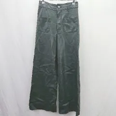 ◇ ⊇ ZARA ザラ フェイクレザー レザーパンツ サイズUS2 ブラック系 レディース E  【1505290039345】
