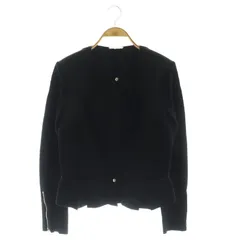 ニナリッチ NINA RICCI ふくれジャガード ステッチジャケット ジップアップ スナップボタン ナイロン 黒 ブラック /NR ■OSのサムネイル