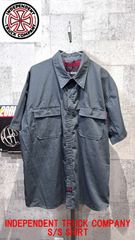90'S INDEPENDENT TRUCK COMPANY 半袖シャツ L インディペンデント ワークシャツ
