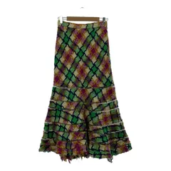 JUNYA WATANABE COMME des GARCONS / ジュンヤワタナベ | 推定90-00s PVCライン アーガイル ツイード ロングスカート | マルチカラー | レディース
