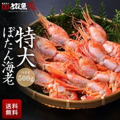 [냉동편] 모란 새우 500g (8부터 10 꼬리 전후) 특대 사이즈 천연 맛있는 모란 새우 버튼 새우 야마토 새우 생선회 마늘 볶음 구조 무료 배송 botan500