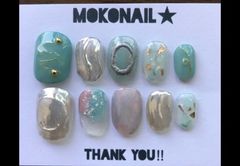 個性派★ブルーアシメニュアンス