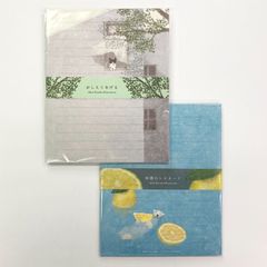 日下明 レターセット 　①おしえてあげる NO.20-466・②待望のレモネード20-467（２柄セット）