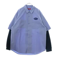 SUPREME シュプリーム 23AWサーマルレイヤード長袖ワークシャツ ブルー SUPREME シュプリーム 23AWサーマルレイヤード長袖ワークシャツ