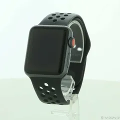 〔中古品〕 Apple Watch Series 3 Nike+ GPS 38mm スペースグレイアルミニウムケース アンスラサイト／ブラックNikeスポーツバンド【247】