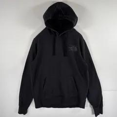 古着 ザ・ノースフェイス THE NORTH FACE パーカー プルオーバー フーディ スウェット バックプリントロゴ S  ブラック メンズ