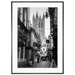 イギリス写真 ケント州カンタベリー大聖堂 インテリア モノクロアートポスター額装 AS1807