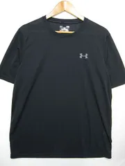 【美品】アンダーアーマー THREADBORNE 丸首 半袖Tシャツ カットソー 黒 メンズ Lサイズ ■管理番号L28192SSA25240911-★（198）