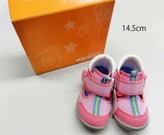 【正規品】ミキハウス ホットビスケッツ ダブルラッセル☆サマーベビーシューズ 72-9302-977 ピンク 14.5cm　新品(難あり)