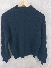 ◇ Simplicite シンプリシテェ ケーブル ニット 長袖 セーター ネイビー *  【1002799396509】