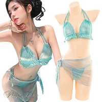 ビキニ 水着 レディース ビキニ レディース 水着 コスプレ セクシー 水着 レディース ビキニ おしゃれ 水着 大人 ビキニ 可愛い ビキニ レディース 三点 水色 bikini E010A