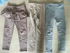 女児 レギンス (左 2 犬 つや消し) 3 種 セット ( 6 ー 7 ご購入時 (浸漬)