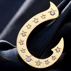 指輪 メンズリング 18金 K18 ダイヤモンド 馬蹄 ホースシュー 星 スター フィッシュフック メンズ リング ゴールド 男性 日本製 刻印入り 鑑別書付き ごつい 太め【人気アイテム】【アクセサリーマート/メルカリShops店】