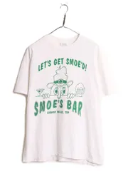 【お得なクーポン配布中!】 90s 企業 キャラクター イラスト プリント Tシャツ メンズ L / 90年代 オールド 半袖Tシャツ 企業物 当時物 シングルステッチ 白 ヘインズ