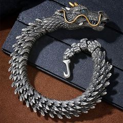 ブレスレット　ツインドラゴン　ドラゴンヘッド　バングル　メンズ　アクセサリー ブレスレット ツインドラゴン ドラゴンヘッド バングル メンズ