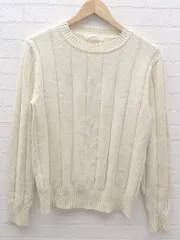 ◇ JOURNAL STANDARD relume ジャーナルスタンダード レリューム コットン リブニット 長袖 セーター S オフホワイト *  【1002800234325】