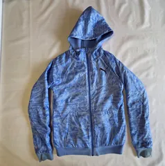 【PUMAプーマ】リバーシブルパーカー｜レディース Lサイズ｜水色