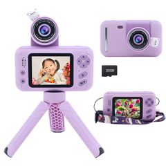 【色: 紫色】Yukicam キッズカメラ 三脚付き 子供用カメラ 小学生用 2