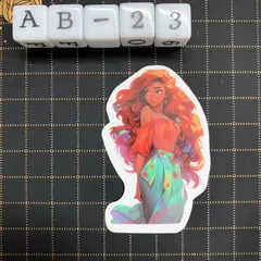 防水ステッカー　プリンセス　お姫様　イラスト　かわいい　装飾　シール　AB-23