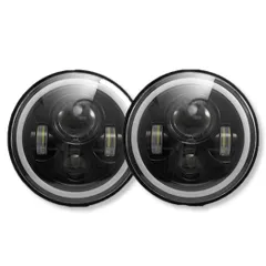 7インチ ヘッドライト led イカリング デイライトリングライト プロジェクター ウインカー ジムニー ランクル ラングラー JEEP 左右 (2個) [2個]のサムネイル